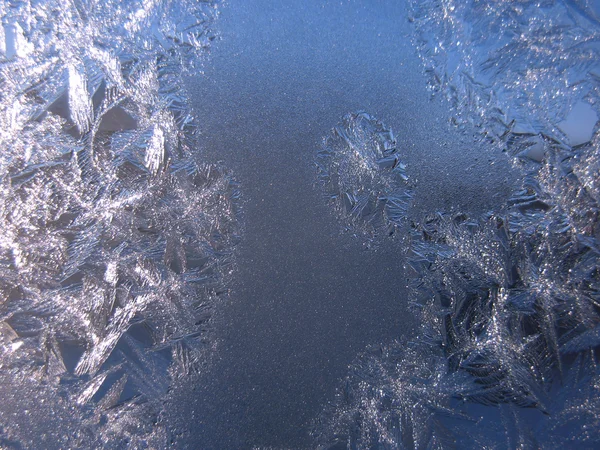 Frosty minta téli ablak — Stock Fotó