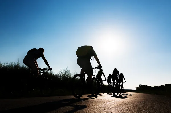 Cyclists biking — Stock Photo, Image