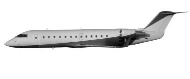 küçük gri izole uçak