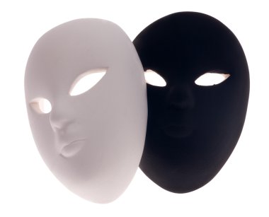 izole siyah beyaz maske