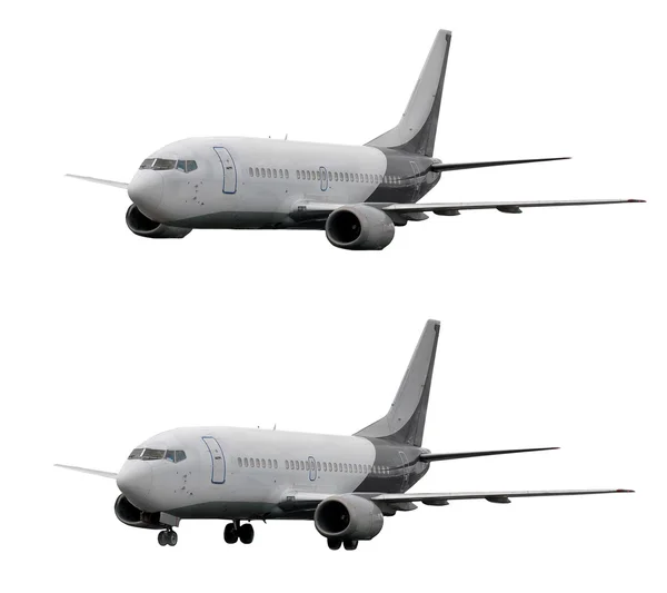 Two planes with and without landing gears — Stock Photo, Image