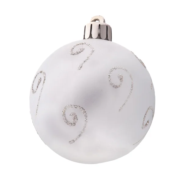 Silver new-year tree decoration isolated on whit — Stock Photo, Image