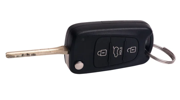 Single modern car key isolated on white — Stock Photo, Image