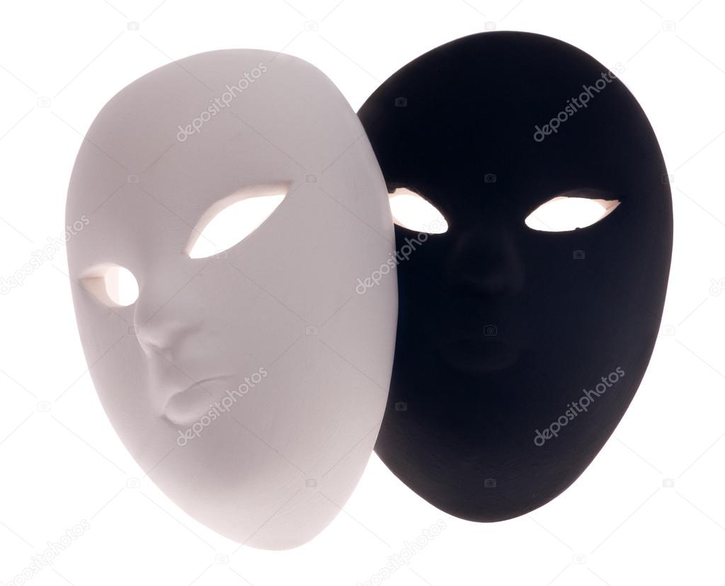 isolated black and white masks