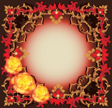 turuncu gül kırmızı kare dekorasyon