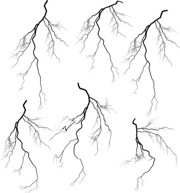 Altı siyah Lightning'ler kümesi