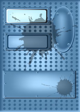 vida ile mavi metal paneller