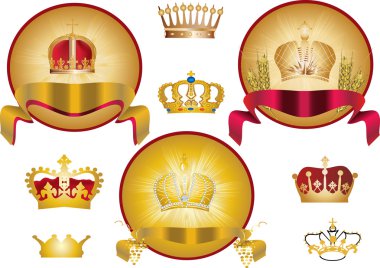 izole altın kron kümesi