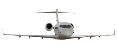 uçağı üzerinde beyaz izole