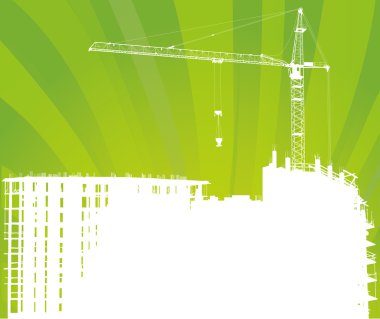 Beyaz Saray Binası ve vinç