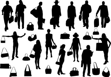 beyaz izole Çantalar