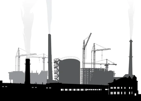 Costrucciones industriales aisladas ilustración — Vector de stock