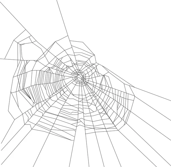 Силуэт чёрной паутины — стоковый вектор