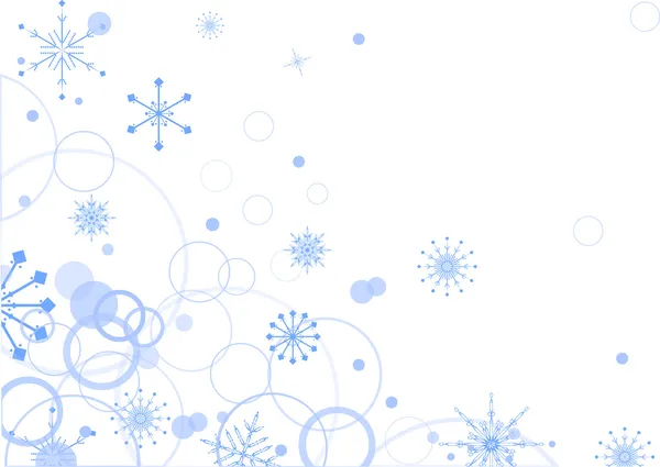 Blue snowflakes isolated corner — Stock Vector