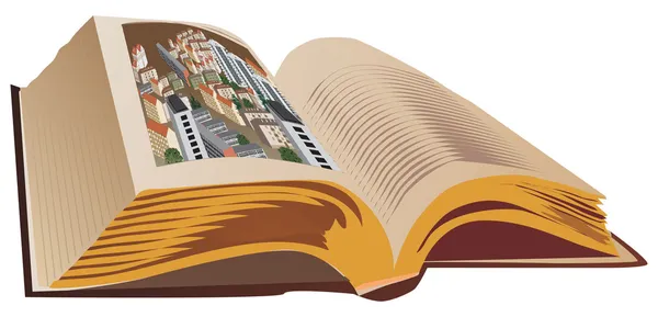 Открытая иллюстрация книги — стоковый вектор