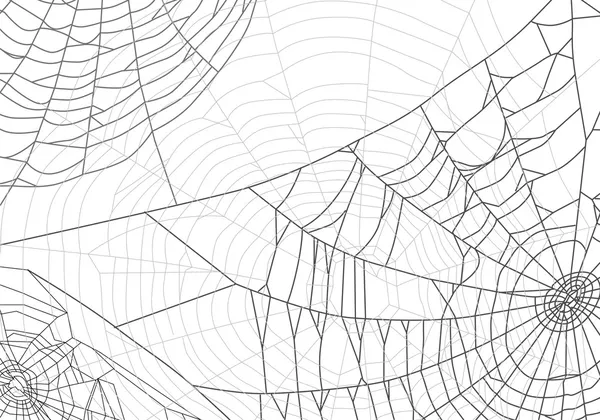 Fondo de tela de araña gris — Vector de stock