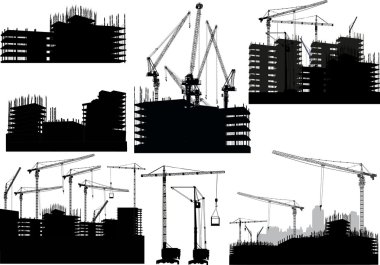 izole yarım kalmış binaların kümesi