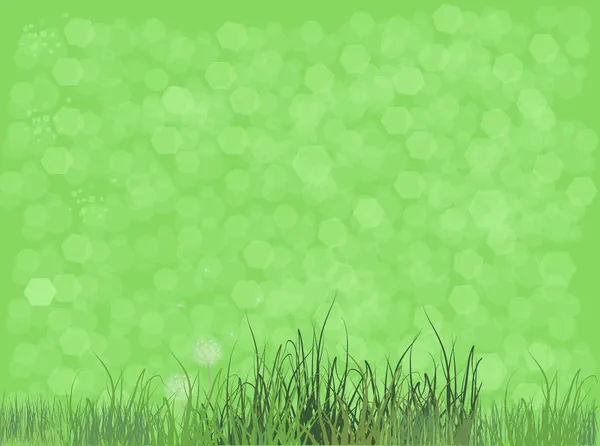 Illustration verte avec herbe — Image vectorielle