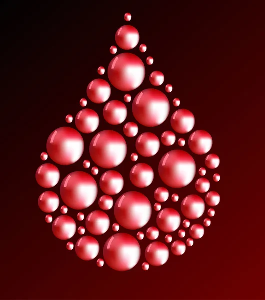 Goutte de comlex rouge — Image vectorielle