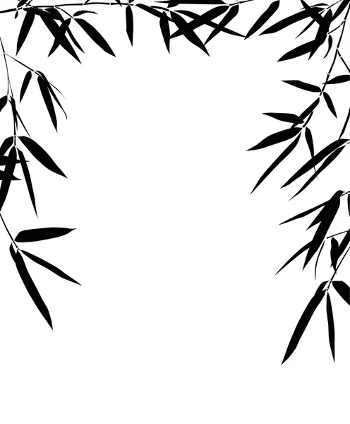 Demi-cadre en bambou isolé sur blanc — Image vectorielle
