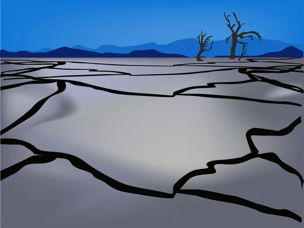 Gris sec mort paysage — Image vectorielle