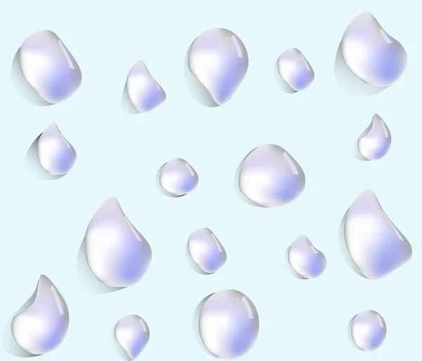 淡蓝色的水水珠背景 — 图库矢量图片