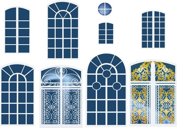 Åtta windows illustration — Stock vektor