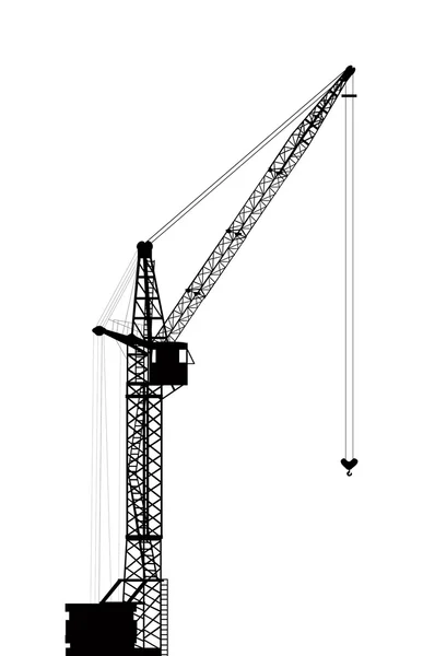 Single isolated industrial crane — Stock Vector