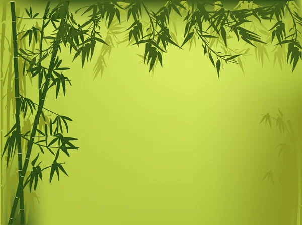 Grüne Farbe Bambus Illustration — Stockvektor