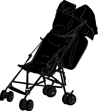 ışık perambulator üzerinde beyaz izole