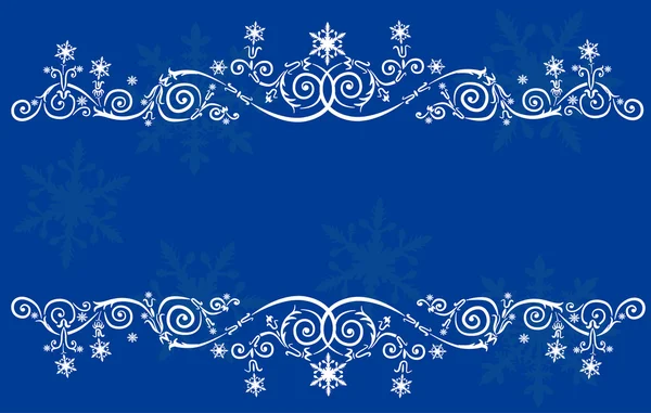 Composition de flocon de neige bleu et blanc — Image vectorielle