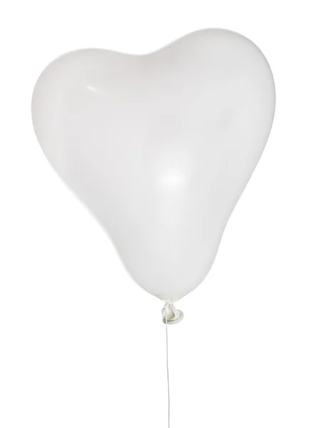 Globo de forma de corazón de luz única en blanco —  Fotos de Stock