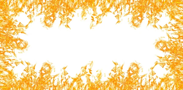 Ізольована на біло-жовтій пожежній рамі — стокове фото