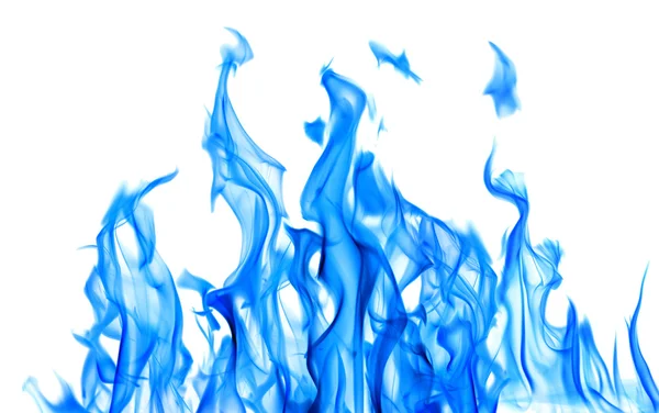 Chispas de fuego azul aisladas en blanco — Foto de Stock