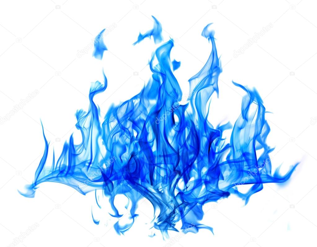 lot of blue fire sparks on white