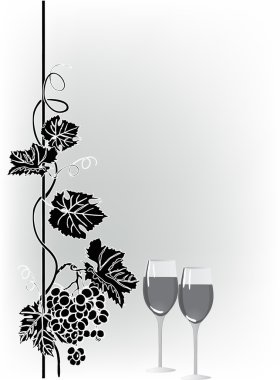 Grey wine and black vine vector Grey wine and black vine vector