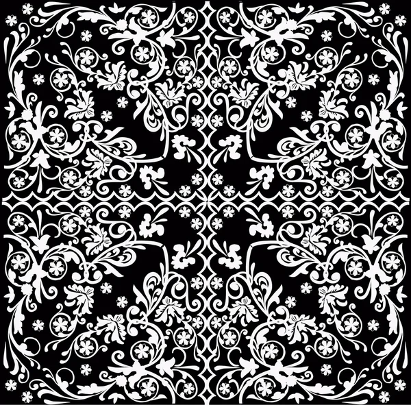 Weiße symmetrische quadratische abstrakte Muster — Stockvektor