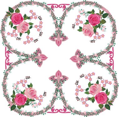 pembe Gül süslü süsleme Meydanı