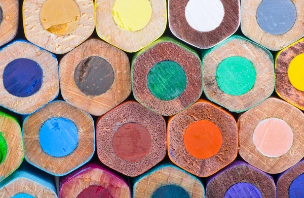 Różny Kolor Ołówki Zbliżenie Tło — Zdjęcie stockowe