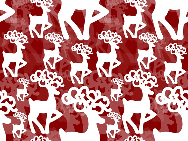 Illustration Avec Des Silhouettes Jouet Cerf Sans Couture Backhround — Image vectorielle