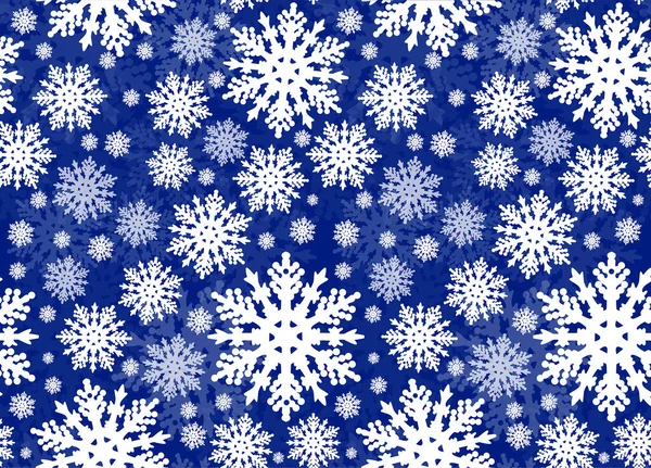 雪の結晶からのシームレスな背景を持つイラスト — ストックベクタ