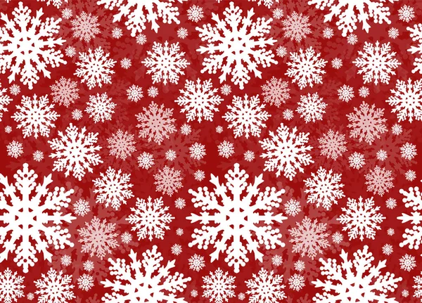 雪の結晶からのシームレスな背景を持つイラスト — ストックベクタ