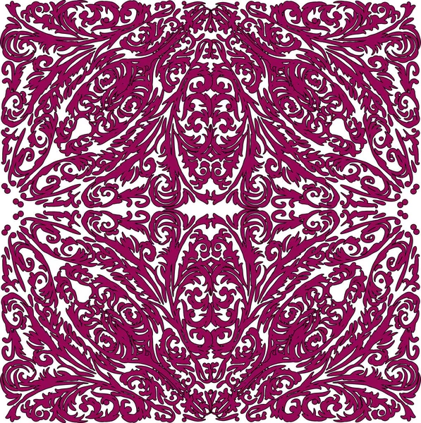 Illustration Purple Decoration White Background — Stock Vector