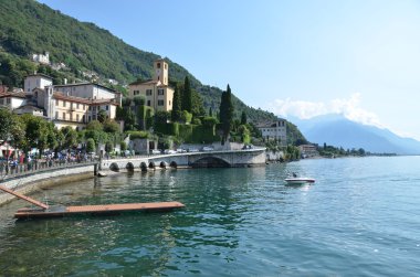 Gravedona kasaba ve como Gölü, İtalya