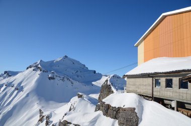 Teleferik yol tepe gloria, schilthorn, İsviçre