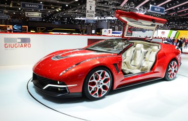Geneva - 12 Mart: Italdesign Giugiaro Brivido kavramı üzerinde doğrula