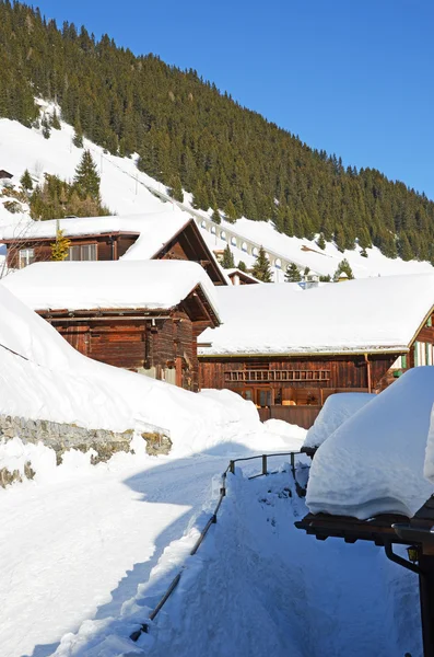穆伦，著名的瑞士滑雪度假村 — 图库照片