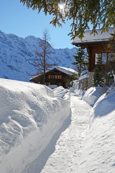 Wilmington, beroemde Zwitserse Ski resort — Stockfoto
