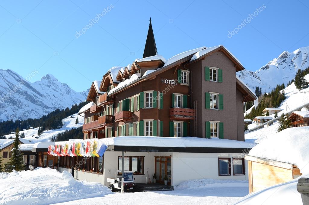 Hotel in Muerren, famous Swiss skiing resort