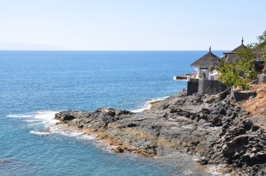 okyanus tarafında Restoran. Tenerife, Kanarya Adaları